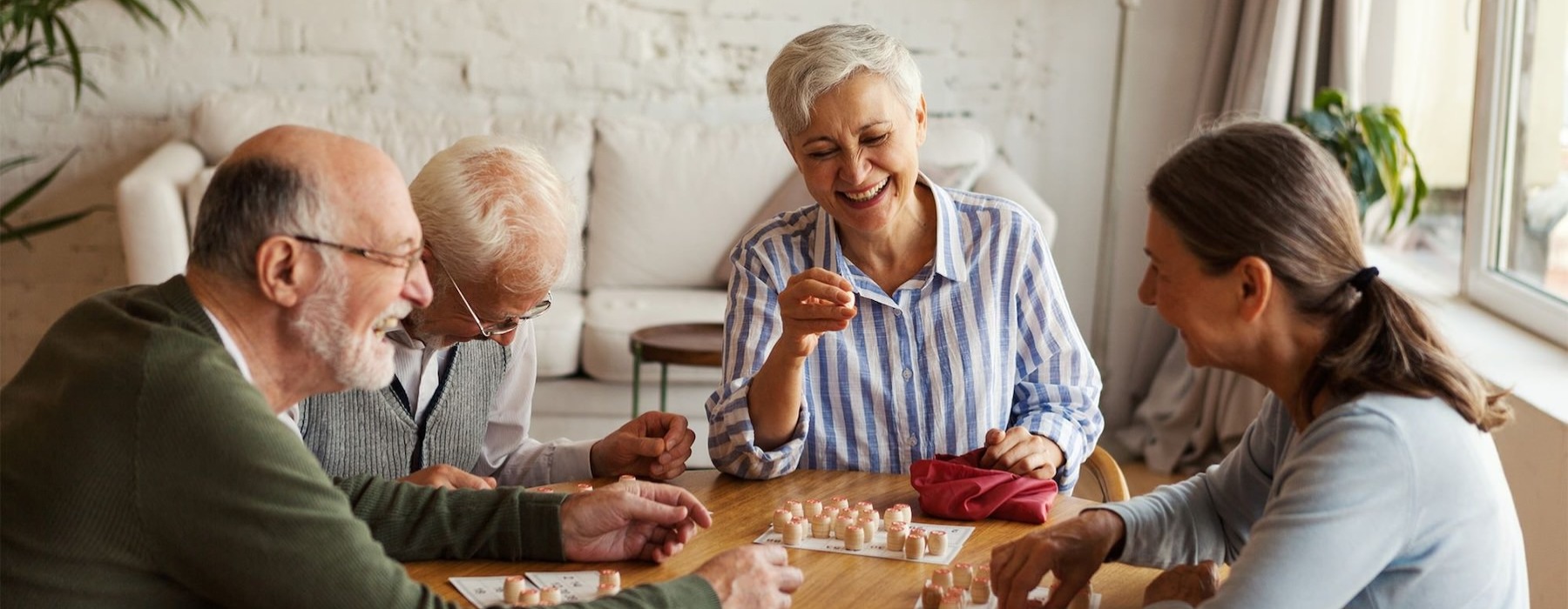a group of people sitting around a table