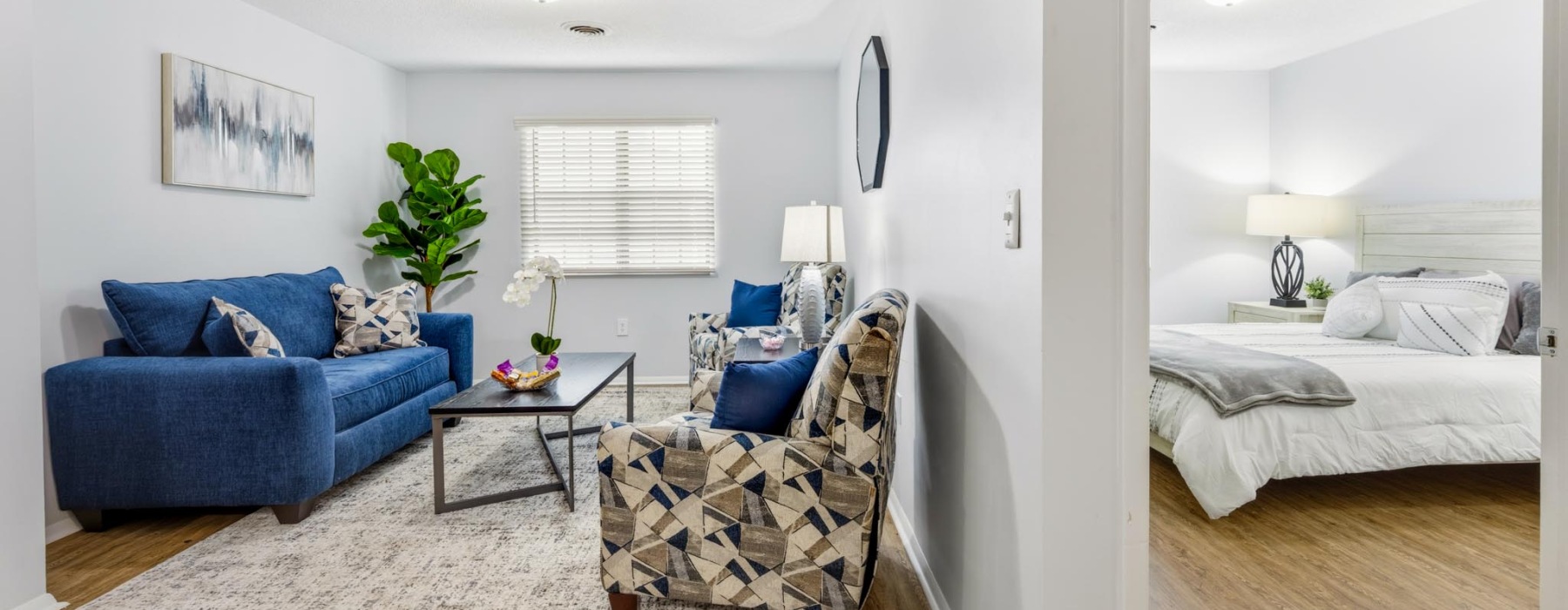 a living room with a couch 