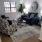 a living room with a chair and a couch